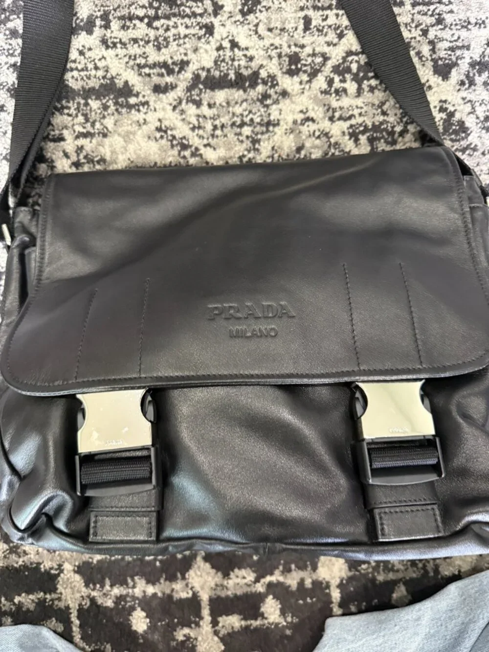 Prada Leather Briefcase Work Bag